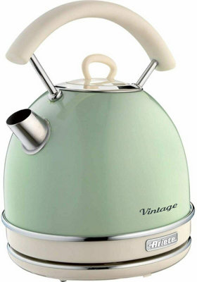 Ariete 2877/04 Vintage Retro Dome Kettle, 1.7 Litre Capacity, Green