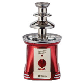 Ariete 2962 Party Time Chocolate Fountain, Vintage Style, Red