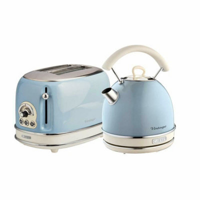 Blue kettle sales and toaster sets