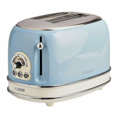 Ariete ARPK15 Vintage Retro Dome Kettle, Toaster & Filter Coffee Machine Set, Blue