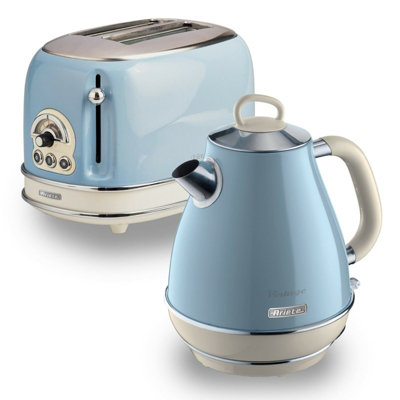 Ariete ARPK3 Vintage Retro Jug Kettle & Toaster Set, Blue DIY at B&Q