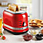Ariete ARPK30 Moderna Kettle & Toaster Set, 1.7 Litre Kettle, 2 Slice Toaster, Red