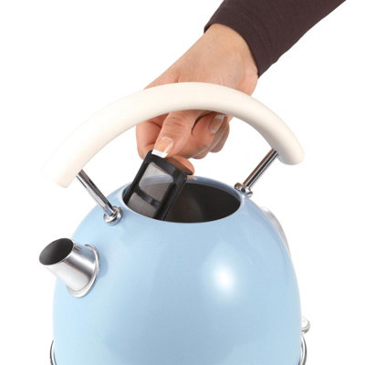 Ariete ARPK41 Vintage Retro Dome Kettle 4 Slice Toaster Set Blue