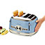 Ariete ARPK41 Vintage Retro Dome Kettle, 4 Slice Toaster Set, Blue