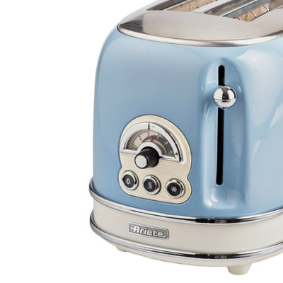 Ariete ARPK6 Vintage Retro Jug Kettle, Toaster & Espresso Coffee Machine Set, Blue