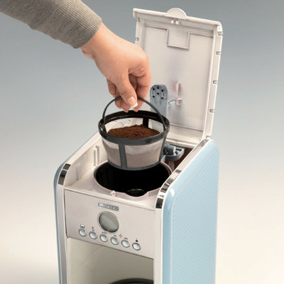 Ariete ARPK9 Vintage Retro Jug Kettle, Toaster & Filter Coffee Machine Set, Blue