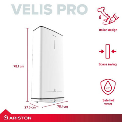 Ariston Velis Pro 45L Electric Storage Water Heater White Wall Mounted 4018074