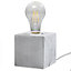 Ariz Concrete Grey 1 Light Classic Desk Lamp