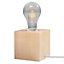 Ariz Wood Natural 1 Light Classic Desk Lamp