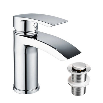 ARKO Basin Mixer Tap, Stylish Bathroom Sink Tap with Smooth Lever Handle, Chrome