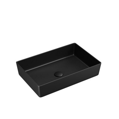 Arko Bathroom Matte Black Cara Basin 526x346x120mm , Industrial-Style Stainless Steel Sink, Modern Rectangular Anti-Corrosion