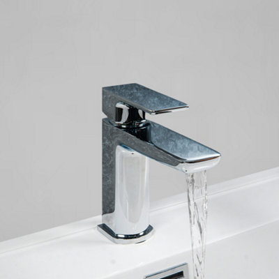 ARKO Bathroom Sink Tap, Basin Mixer Tap,  Mono Basin Faucet with,Pop Up Waste,Single Lever Handle,CHROME