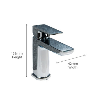 ARKO Bathroom Sink Tap, Basin Mixer Tap,  Mono Basin Faucet with,Pop Up Waste,Single Lever Handle,CHROME