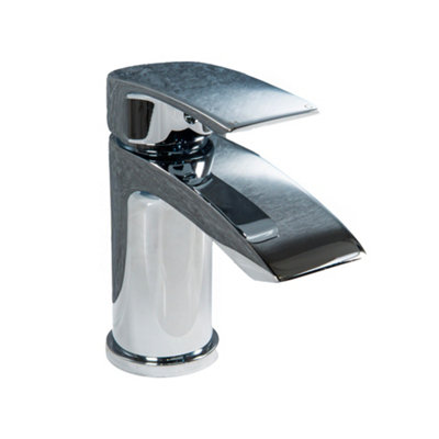 ARKO Bathroom Sink Tap, Basin Mixer Tap,Round Mono Basin Faucet with Single Lever Handle,CHROME