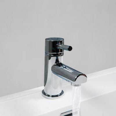 ARKO Bathroom Sink Tap,  Contemporary  Monobolic Basin Mixer Tap,  with Single Lever Handle with Clicker Waste,CHROME