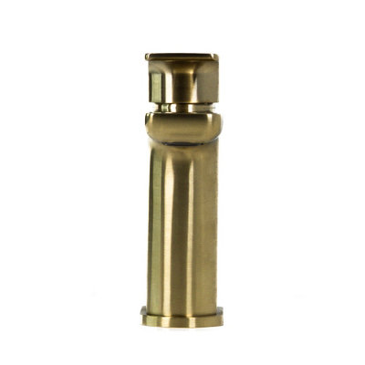 ARKO Bathroom Sink Tap, Mono Basin Mixer Tap, with Single Lever Handle, with Pop up Waste, BRASS