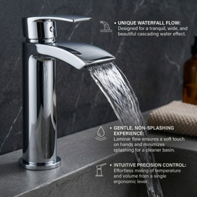 ARKO Bathroom Sink Tap, Mono Basin Mixer Tap, with Single Lever Handle ...