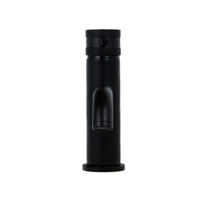ARKO Bathroom Sink Tap, Round Basin Mixer TapSingle-Lever with Durable Ceramic Cartridge ,BLACK