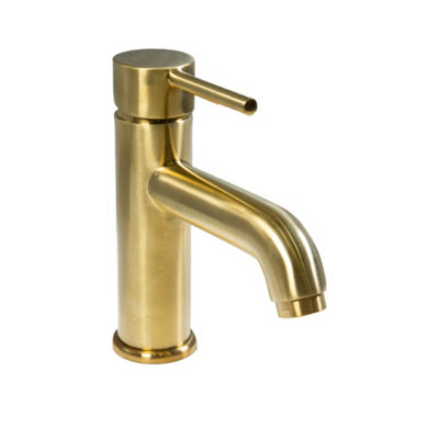 ARKO Bathroom Sink Tap,, with Single Lever Handle with Pop Up Waste, Single Lever Temperature Control  Basin Mixer Tap,BRASS
