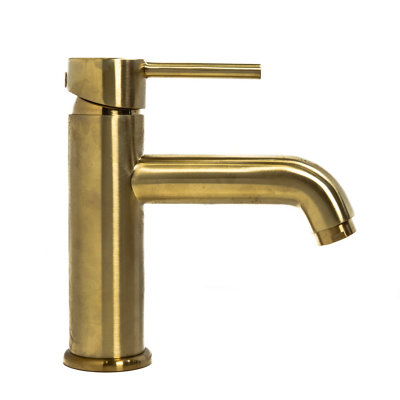 ARKO Bathroom Sink Tap,, with Single Lever Handle with Pop Up Waste, Single Lever Temperature Control  Basin Mixer Tap,BRASS