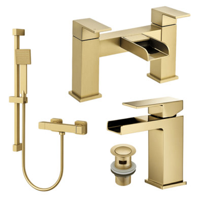 ARKO Handheld mixer shower with Bath Filler Tap & Basin mixer Tap Set ...
