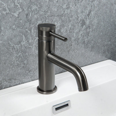ARKO Monobloc Bathroom Sink Taps,Lead Free Basin Mixer Taps with Single Lever,BLACK