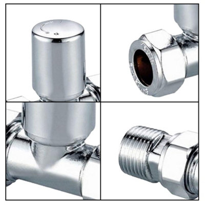 ARKO Radiator Valves & Lock shield ,Solid Brass 15MM Thermostatic ...