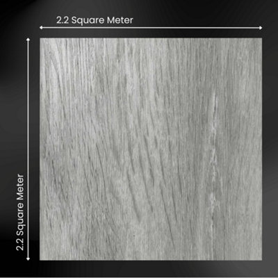 ARKO SPC Grey Oak flooring 2.2m² , 5.35mm Thick - Pack of 10, vinyl ...