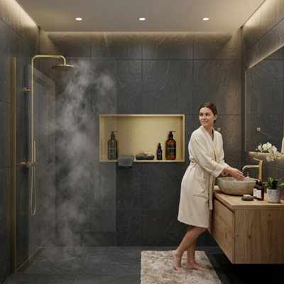 ARKO STAINLESS STEEL SHOWER NICHE WALL INSERT, BATHROOM SHOWER STORAGE ...
