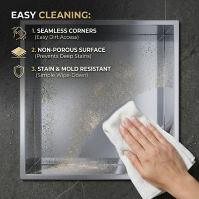 ARKO Stainless Steel Shower Niche Wall Insert, Bathroom Shower Storage ...
