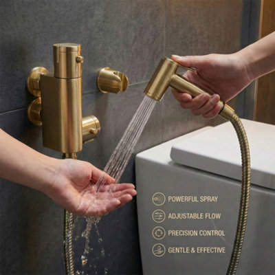 Handheld Bidet Sprayer For Toilet, Brushed Gold Ghana