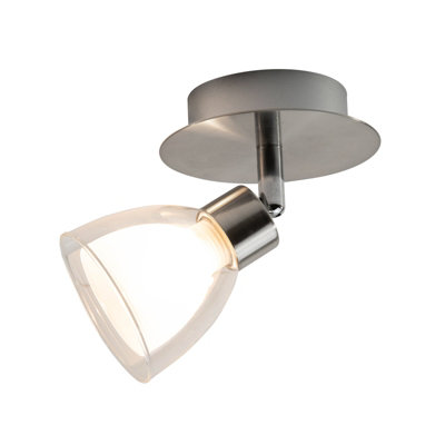 Arla G9 Satin Nickel And Glass Spotlight