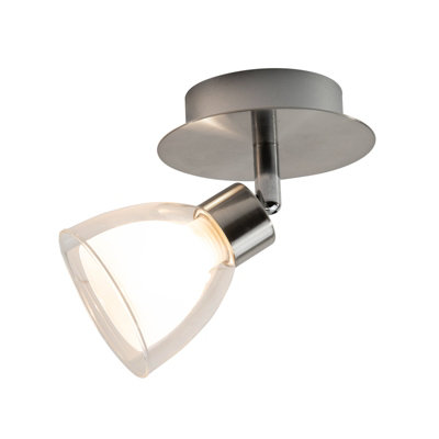 Arla Spotlight Brushed Nickel and Glass G9 28W LED Single Ceiling Wall ...