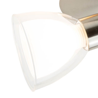 Arla Spotlight Brushed Nickel and Glass G9 28W LED Single Ceiling Wall ...
