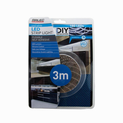 Arlec 3metre 3mtr Cool White Ice LED Strip Light Rope Light IP65 Indoor UK Plug Mains