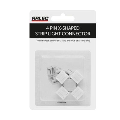 Arlec 4 Pin X Shaped Strip Light Connector