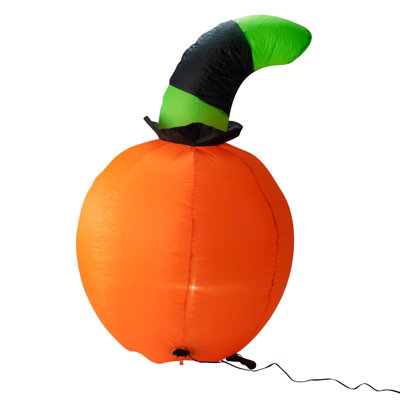 Arlec 4ft Halloween Pumpkin with Hat Inflatable