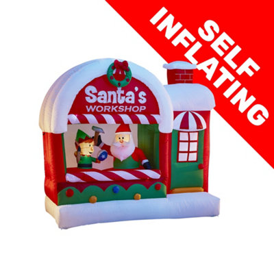 Arlec 5.9ft Santa Claus Workshop Inflatable | DIY at B&Q