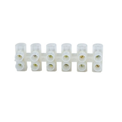 Arlec 6 Way Terminal Connector Strip 30A 30 Amp for safe and secure wire connections