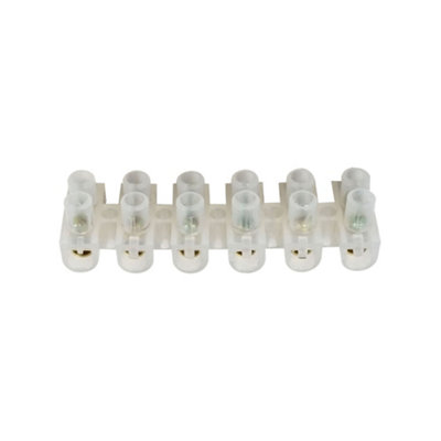 Arlec 6 Way Terminal Connector Strip 5A 5 Amp for safe and secure wire connections