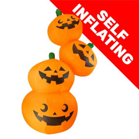 Arlec 6ft Four Halloween Pumpkin Inflatable