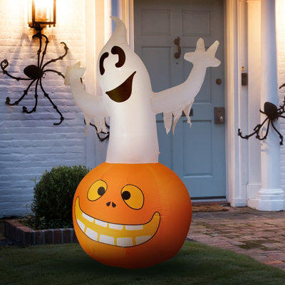 Arlec 6ft Halloween Pumpkin and Ghost Inflatable
