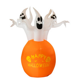 Arlec 6ft Pumpkin and Three Scray Ghosts Inflatable