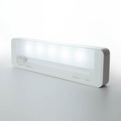 Arlec Cool White Rectangle PIR Night Light | DIY at B&Q