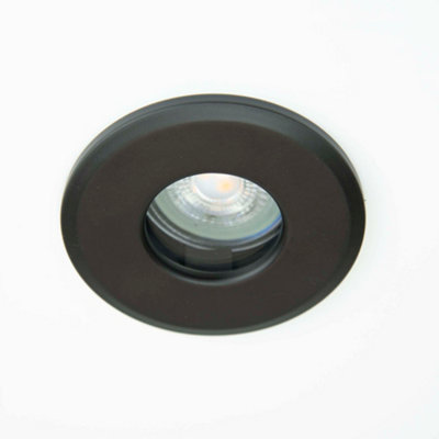 Arlec Fixed Fire Rated IP65 Pack 3 Downlights Black