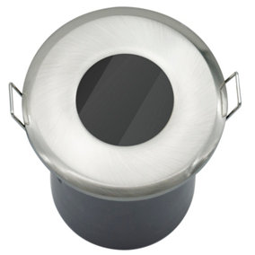 Arlec Fixed Fire Rated IP65 Single Downlight Brushed Steel