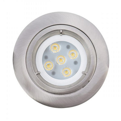 Arlec GU10 IP20 Downlight - Brushed Nickel - (Daylight Lamp Included)