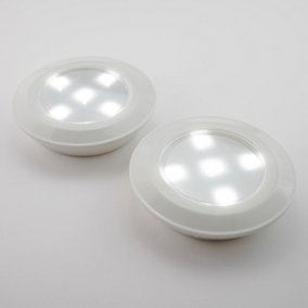 Arlec LED Cool White Round Light - 2 Pack