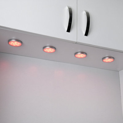 Arlec LED Puck Lights X4 - Multi Coloured