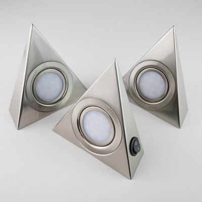Arlec LED Triangle Puck Light Kit - Warm White